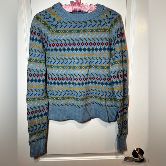 Toad&Co Sweaters - Toad&Co Multicolor Nordic Patterned Cazadera Crew Wool Sweater Women’s Small